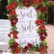 4 Pack(28.8 Ft) Artificial Flower Garland Silk Rose Flower Vines (Red) 4"D x 4"W x 86"H